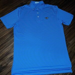 SOLD Peter Millar Summer Comfort Baltusrol Golf Club Striped Performance Polo